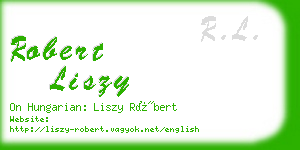 robert liszy business card